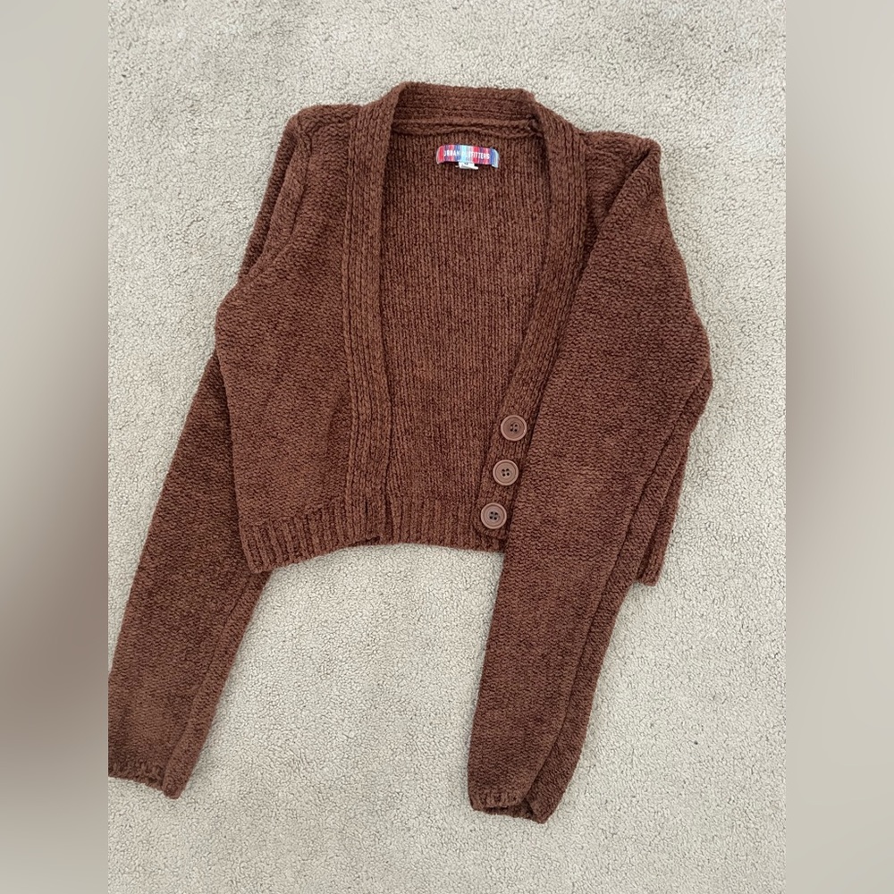 Urban Outfitters Cropped Fuzzy Soft Cardigan